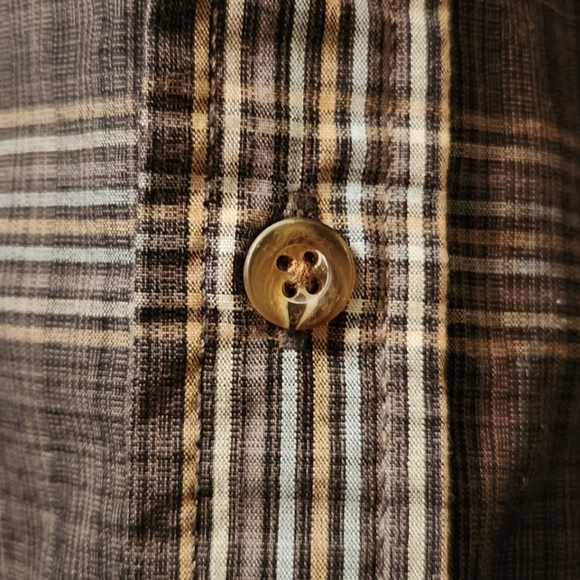 (NWOT) HAGGAR, MEN'S XL, GRAY plaid LONG SLEEVE - Picture 3 of 4